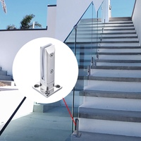 Support de verre pour piscine en acier inoxydable 304 316, 12 mm, goujon pour escalier, support de verre pour garde-corps, pince pour garde-corps en verre