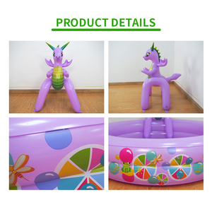 Mini <span class=keywords><strong>piscine</strong></span> gonflable au-dessus du <span class=keywords><strong>sol</strong></span> pour enfants Vibrant Purple Adorable <span class=keywords><strong>piscine</strong></span> de jardin d'arrière-cour sur le thème des dinosaures pour les enfants - Product Image 6