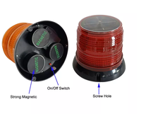 Lanterne de navigation maritime solaire à base magnétique, lumière ambrée, lanterne d'avertissement LED ambrée, lampe torche solaire jaune ambrée