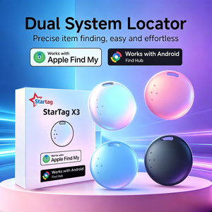 Localisateur double système pour iOS et Google, compatible avec les appareils <span class=keywords><strong>Apple</strong></span> et les appareils Android à l'étranger, dispositif anti-perte MFI Global. - Product Image 1