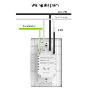 Interrupteur intelligent Wi-Fi version US compatible Alexa/Google Home, contrôle par minuterie 16A, étanche, <span class=keywords><strong>120V</strong></span> pour Smart Life - Product Image 5