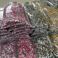 Kualitas Tinggi Bling Datar Bahan Resin Berlian Imitasi Bulat untuk Kuku Aksesoris DIY