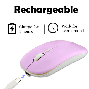 Portátil rosa Dual-Mode <span class=keywords><strong>Mouse</strong></span> <span class=keywords><strong>sem</strong></span> <span class=keywords><strong>fio</strong></span> BT5.2 3-Level DPI (800/1200/1600) para escritório e jogos para viagens - Product Image 3