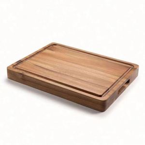 Planche à découper et bloc de boucher en bois d'acacia double face épais sur mesure, écologique, 30x20cm/40x28cm, pour la découpe de viande et la charcuterie - Product Image 5