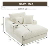 Canapé-lit convertible moderne, fauteuil inclinable en tissu avec design modulaire, un siège, meubles de salon, canapé