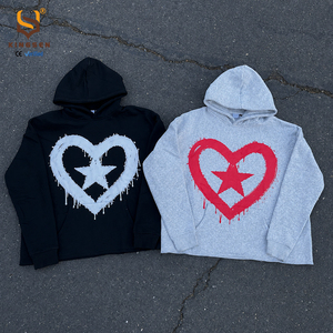 Fabricants de vêtements pour hommes sur mesure, sweat-shirt en molleton de coton lourd de haute qualité, impression 3D en relief, sweat-shirts à capuche pour hommes - Product Image 1