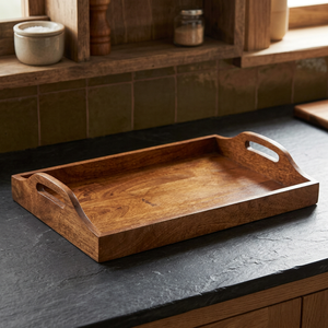 Vaisselle multifonctionnelle en bois naturel brossé, écologique, personnalisable, compatible lave-vaisselle et micro-ondes, pour le petit-déjeuner, le déjeuner et le dîner, usage domestique - Product Image 1