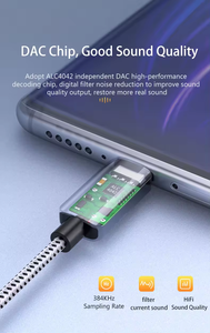 Adaptador Divisor de <span class=keywords><strong>Cable</strong></span> USB Tipo C a 2*3.5mm con Conector Hembra para Auriculares, con Revestimiento de PVC para Uso con Micrófono y Altavoz - Product Image 5