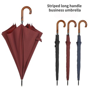 ร่มพับขนาดกะทัดรัดแบบกึ่งอัตโนมัติ โครงไฟเบอร์กลาส 8 ซี่โครง ด้ามไม้ ใช้ได้ทุกฤดู เหมาะสำหรับเดินทาง ของขวัญสำหรับสุภาพสตรี ขายดี - Product Image 4