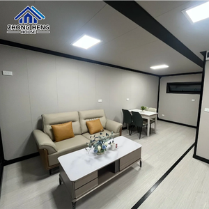 Casa Contenedor Expandible con Estructura Blanca, Revestimiento Crema, Puerta de Doble Vidrio, Ventanas con <span class=keywords><strong>Toldo</strong></span>, Completamente Amueblada, Casa Prefabricada con Terraza - Product Image 5