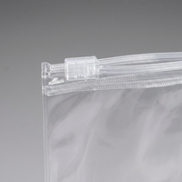 Pochette zippée en PVC transparente haute brillance refermable avec bords thermosoudés pour l'emballage de bijoux et de petits accessoires