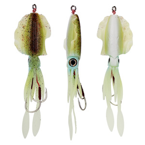 Leurre souple pieuvre 15cm 60g avec hameçon double lesté, leurres de pêche au calmar 9 couleurs, leurres de simulation lumineux pour la pêche en mer et en <span class=keywords><strong>bateau</strong></span> - Product Image 2
