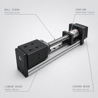 Module de positionnement linéaire CNC XYZ avec moteur pas à pas 57 et vis à billes 1610 en acier