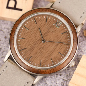 <span class=keywords><strong>Montre</strong></span>-bracelet unisexe en cuir à grain de <span class=keywords><strong>bois</strong></span> bon marché Vente en gros Montres en <span class=keywords><strong>bois</strong></span> pour hommes et femmes - Product Image 2