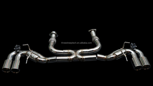 Valved hệ thống ống xả trục trở lại cho Chevrolet Corvette C8 6.2 <span class=keywords><strong>TC4</strong></span> thép không gỉ hiệu suất ống xả với van muffler - Product Image 3