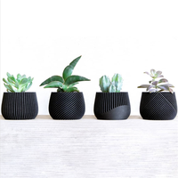 Nouveau tupperware conteneur 2026 noir en céramique Pot de fleur hôtel extérieur Non cassable fleur Vase grands Pots pour plantes utilisation au sol