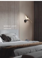 Applique Murale LED Style Nordique Moderne, Abat-jour Métallique en Forme d'Oiseau, Aluminium, CRI Élevé 95, Durée de Vie 50 000 Heures, Chambre, Salon, Luxe, AC
