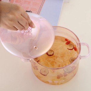 La olla <span class=keywords><strong>de</strong></span> vidrio <span class=keywords><strong>de</strong></span> borosilicato Rosa Love puede ser una estufa <span class=keywords><strong>de</strong></span> cerámica eléctrica <span class=keywords><strong>de</strong></span> gran capacidad con tapa <span class=keywords><strong>de</strong></span> doble oreja - Product Image 3