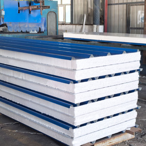 GUANGQIA Factory Eps Panel sándwich de techo Aislamiento térmico impermeable Recubierto Mejor precio Hoja de acero con bordes para casa - Product Image 3