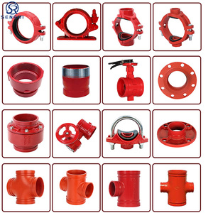 Système de protection incendie, raccord en fonte ductile peint, raccord de pulvérisation à rainure, adaptateur de bride, raccord pour tuyau - Product Image 2