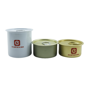 Boîtes <span class=keywords><strong>de</strong></span> conserve vides pour sardines, emballage en fer blanc, 2 pièces, avec anneau <span class=keywords><strong>de</strong></span> fermeture, forme ronde, sérigraphiées, pour thon, sardines et usage alimentaire - Product Image 4