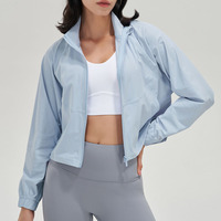 Veste personnalisée légère, protection UV, vêtements de sport, design imprimé tendance, veste de course, haut de sport pour la remise en forme, le yoga, pour femmes