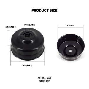 <b>Oil</b> <b>Filter</b> Cap <b>Wrench</b> 74mm 15 Flute Steel <b>Oil</b> <b>Filter</b> Cap Removal Tool - Product Image 2