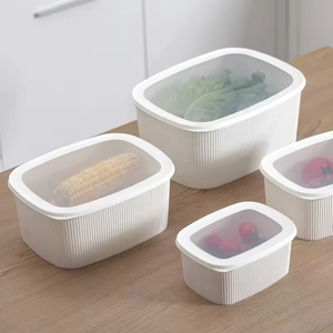 Juego de Recipientes Herméticos Apilables de Plástico para Alimentos, Recipientes Verticales Acanalados a Prueba de Fugas para Almacenamiento en la Cocina - Product Image 5
