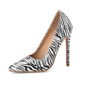 Art Pattern Patent Leather Upper High Heels Women Stiletto Dress <b>Shoes</b> Color Matching Big Size 47 Pointed Toe Daily Pumps - Product Image 6