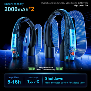 New Design Sports Leafless Air Mini Summer Portable Usb Personal Rechargeable Bladeless Usb Hanging <b>Neck</b> Fan - Product Image 5