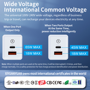 โทรศัพท์และอุปกรณ์เสริมปลั๊กเสียบผนังชนิด C USB PD GAN <span class=keywords><strong>65</strong></span> <span class=keywords><strong>W</strong></span> อะแดปเตอร์ชาร์จเร็วสุดสำหรับ iPhone Samsung Huawei โทรศัพท์มือถือ - Product Image 3