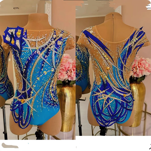 <span class=keywords><strong>Vestido</strong></span> de <span class=keywords><strong>Ballet</strong></span> para Gimnasia Rítmica Artística, Cómodo y Elegante para Niñas y Adultas, Talla Única, Estampado Digital - Product Image 4