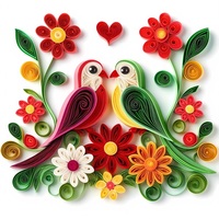 Le kit de bricolage Quilling pour débutant comprend une règle et une pince à épiler pour la peinture en filigrane avec du papier et des cartons