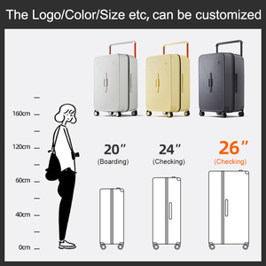 <span class=keywords><strong>2025</strong></span> công suất lớn Túi hành lý cho chuyến đi rộng kéo que hiện đại vali với dây kéo xe đẩy hành lý với một xử lý - Product Image 4