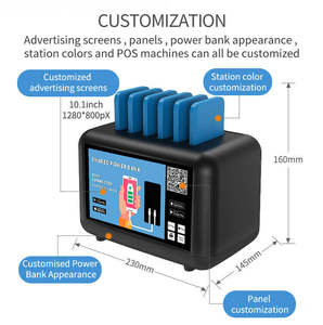 Station de recharge portable pour restaurants mobiles avec partage Wi-Fi et location de batteries externes, système de partage et application Android - Product Image 2