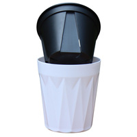 Pot à fleurs d'orchidée en plastique hydroponique transparent à double couche