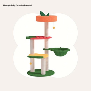 Arbre <span class=keywords><strong>à</strong></span> chat <span class=keywords><strong>à</strong></span> 4 niveaux <span class=keywords><strong>en</strong></span> <span class=keywords><strong>bois</strong></span> massif avec poteau <span class=keywords><strong>à</strong></span> gratter <span class=keywords><strong>en</strong></span> sisal et base antidérapante pour chats de grande taille d'intérieur - Vente <span class=keywords><strong>en</strong></span> gros - Product Image 5