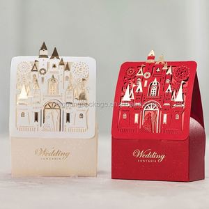 European Style Castle Luxury Paper <b>Wedding</b> Candy Favor <b>Box</b> - Product Image 1