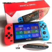 Consola de Videojuegos Retro Portátil X50 Max de 5.1 Pulgadas con Pantalla Táctil Wi-Fi, Resolución de 640x480, CPU ATM 7051, 8GB de Memoria, Juegos Portátiles