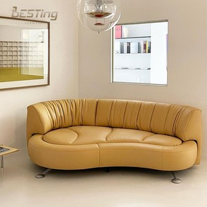 Sofá <span class=keywords><strong>deslizante</strong></span> de 360 ° con espuma viscoelástica-Diseño moderno de cuero de Napa, sofá multifuncional para sala de estar, dormitorio, Oficina - Product Image 2