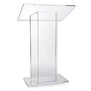 Clear Modern Custom Perspex Commercial Acrylic Church Pulpit Podiums