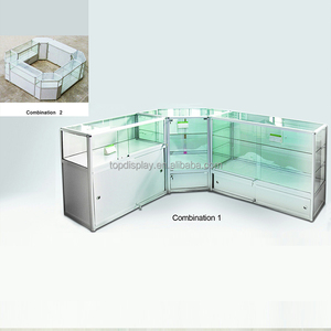 Vitrine en verre d'affichage de magasin de fumée haut de gamme usine prix de gros personnalisé <span class=keywords><strong>comptoir</strong></span> d'affichage en verre - Product Image 3