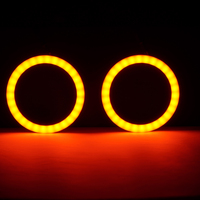 Pièces automobiles 7 pouces phare led ange yeux halo anneau 7 ''phare avec clignotant ambre pour Jeep Wrangler JK