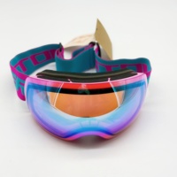 Lunettes de ski pour homme avec logo personnalisé, en matériau PC, verres polarisés, anti-buée, coupe-vent, pour snowboard et activités de plein air