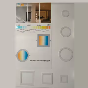 Benory 24V 6W 12W 18W 24W phẳng dẫn bảng điều khiển ánh sáng 2000K 6000K CCT mờ Dali PWM DMX control4 casambi KNX loxone điều khiển thông minh - Product Image 5