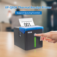 Imprimante Bluetooth Xprinter XP-Q80K 80mm Thermique avec Coupe-Papier Automatique pour Cuisine Imprimante Thermique 80mm