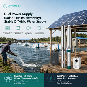 Pompe à eau solaire AC KF Solar 12,5 CV adaptée, pompe à eau solaire submersible pour l'irrigation et l'agriculture - Product Image 5