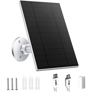 Panel Solar Monocristalino de Silicio de 5W 8W 10W, CC 5V, Micro USB, USB-C, IP65, Impermeable, CE, para Montaje Ajustable de 360° en Exteriores - Product Image 1