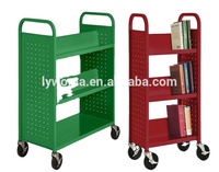 Solide et Durable Matériel Scolaire Bibliothèque Livre Chariot En Acier Mobile De Meubles De Bibliothèque D'école En Métal Llibrary Meubles Fer