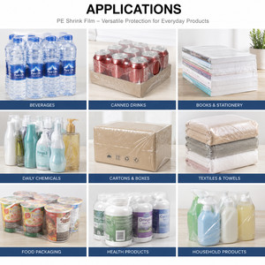<span class=keywords><strong>Film</strong></span> rétractable PE haute résistance, haute brillance, résistant à l'humidité, avec moulage par soufflage pour emballage industriel (qualité alimentaire) pour bouteilles - Product Image 5